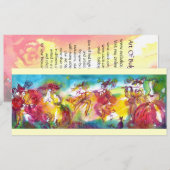 Invitation NUIT DE CARNAVAL crème (Devant / Derrière)