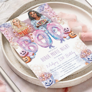 Invitation Nuit de cinéma d'horreur Halloween Stwood Annivers