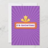 Invitation Nuit de cinéma Hollywood Clapper Anniversaire Invi (Dos)