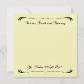 Invitation Nuit de dames avec l'invitation de cage à oiseaux (Dos)