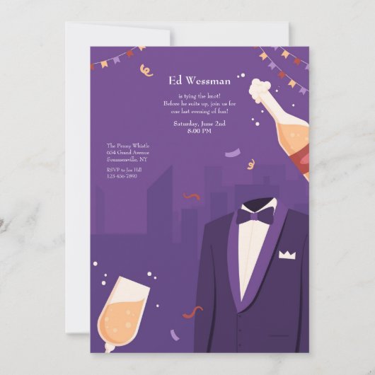 Invitation Nuit de fête de baccalauréat (Devant)