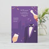 Invitation Nuit de fête de baccalauréat (Debout devant)