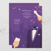 Invitation Nuit de fête de baccalauréat (Devant / Derrière)