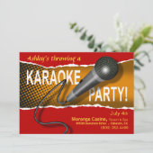 Invitation Nuit de Filles de Karaoke (Debout devant)