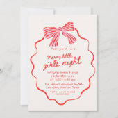 Invitation Nuit de filles joyeuse Noël vacances (Devant)