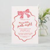 Invitation Nuit de filles joyeuse Noël vacances (Debout devant)