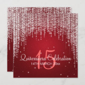 Invitation Nuit de la fête de Quinceañera (Devant / Derrière)