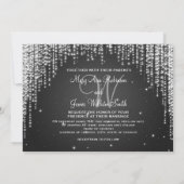 Invitation Nuit de mariage élégante et noire (Dos)