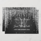 Invitation Nuit de mariage élégante et noire (Devant / Derrière)