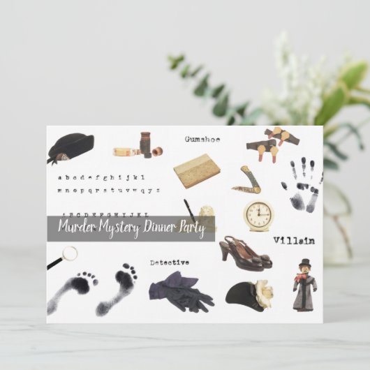 Invitation Nuit de Meurtre Mystère Qui L'A Fait Dîner Fête (Debout devant)