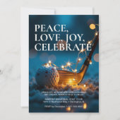 Invitation Nuit de neige paisible Golf Fête de Noël (Devant)