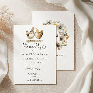 Invitation Nuit de noces de mariage de poulet de campagne la