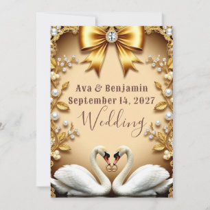 Invitation Nuit de noces Perle Cygne d'Or Romance