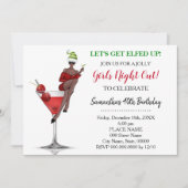 Invitation Nuit de Noël d'anniversaire Sortons nous lasser (Devant)