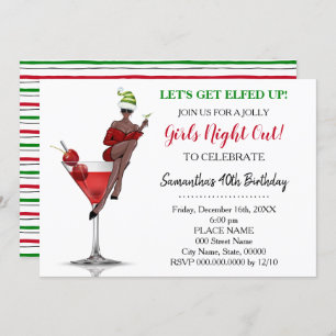 Invitation Nuit de Noël d'anniversaire Sortons nous lasser