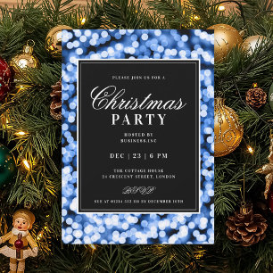 Invitation Nuit de Noël Navy Glam Fête de fin d'année
