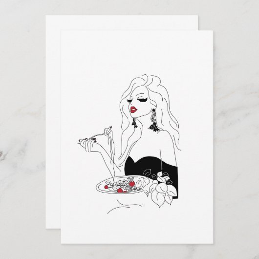 Invitation Nuit de pâtes (Devant / Derrière)