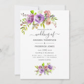 Invitation Nuit de printemps florale d'aquarelle (Devant)