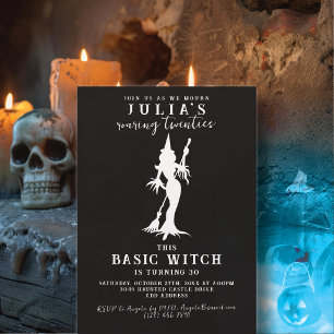 Invitation Nuit de sorcières Château hanté Anniversaire Hallo