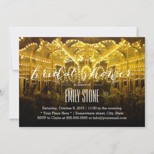 Invitation Nuit d'été Joyeux Partir Fête des mariées ronde (Devant)