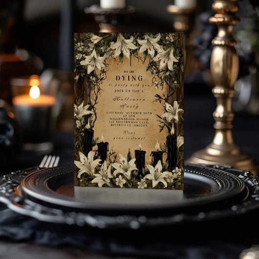 Invitation Nuit d'Halloween de Lys et de Cafins foncés