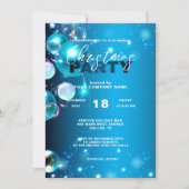 Invitation Nuit d'hiver bleu paisible Noël d'entreprise (Devant)