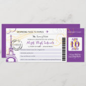 Invitation Nuit d'or et de violet à Paris (Devant / Derrière)