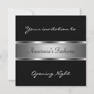 Invitation Nuit d'ouverture Black Silver