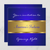 Invitation Nuit d'ouverture Cobalt Blue Gold (Devant / Derrière)