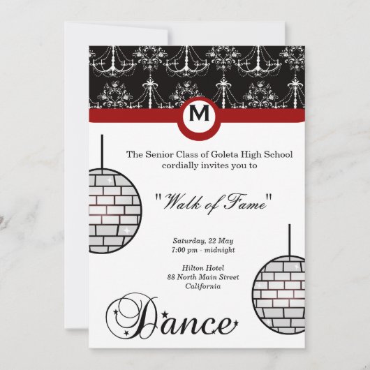 Invitation Nuit du bal (Devant)