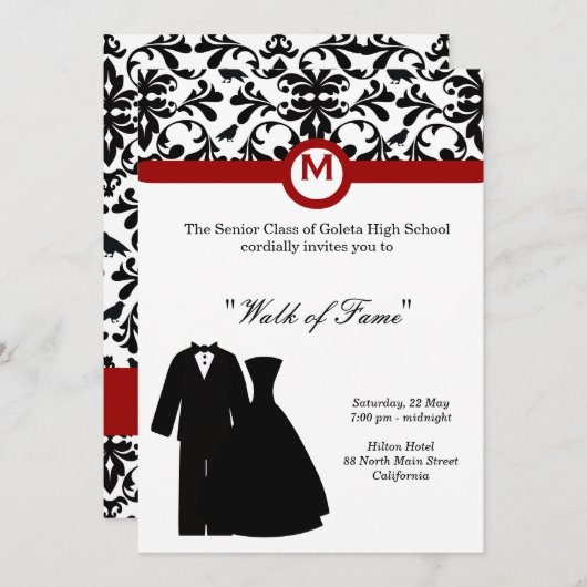 Invitation Nuit du bal (Devant / Derrière)