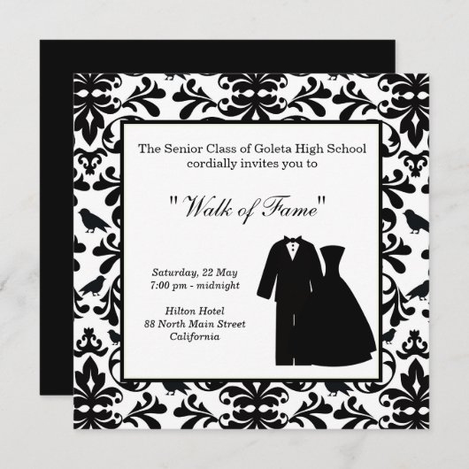 Invitation Nuit du bal (Devant / Derrière)