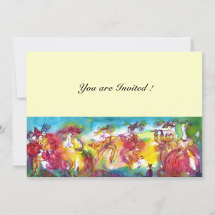 Invitation NUIT DU CARNAVAL, Masque Mardi Gras, Danse, Musiqu