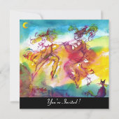 Invitation NUIT DU CARNAVAL, Masque Mardi Gras, Danse, Musiqu (Dos)