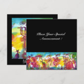 Invitation NUIT DU CARNAVAL, Masque Mardi Gras, Danse, Musiqu (Devant / Derrière)