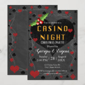 Invitation Nuit du casino de Noël | Las Vegas (Devant / Derrière)