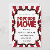 Invitation Nuit du film Popcorn Anniversaire | Fête du Théâtr (Devant)