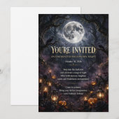 Invitation Nuit enchantée d'Halloween complète (Devant / Derrière)