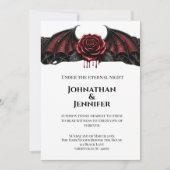 Invitation Nuit Éternelle Mariage Gothique Vampire Romance So (Devant)