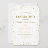 Invitation Nuit étoile d'or Whimsical 18ème anniversaire fête (Devant)