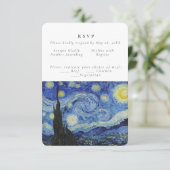 Invitation Nuit étoile Vieux mariage de peinture RSVP (Debout devant)