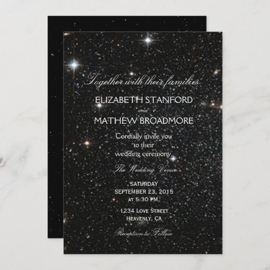 Invitation Nuit étoilée (Devant / Derrière)