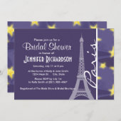 Invitation Nuit étoilée à Paris ; Tour Eiffel (Devant / Derrière)