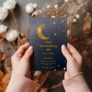 Invitation Nuit Étoilée Ciel Céleste Galaxie Mariage