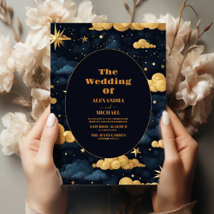 Invitation Nuit Étoilée Ciel Céleste Galaxie Mariage