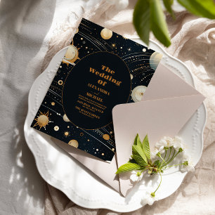 Invitation Nuit Étoilée Ciel Céleste Galaxie Mariage