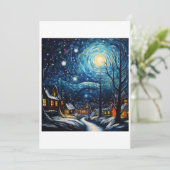 Invitation Nuit étoilée de Noël (Debout devant)