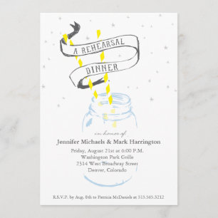 Invitation Nuit étoilée d'invitation de dîner de répétition
