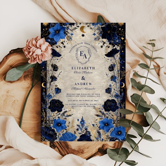Invitation Nuit étoilée Fleurir Mariage