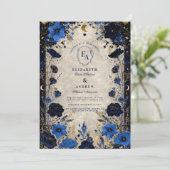 Invitation Nuit étoilée Fleurir Mariage (Debout devant)